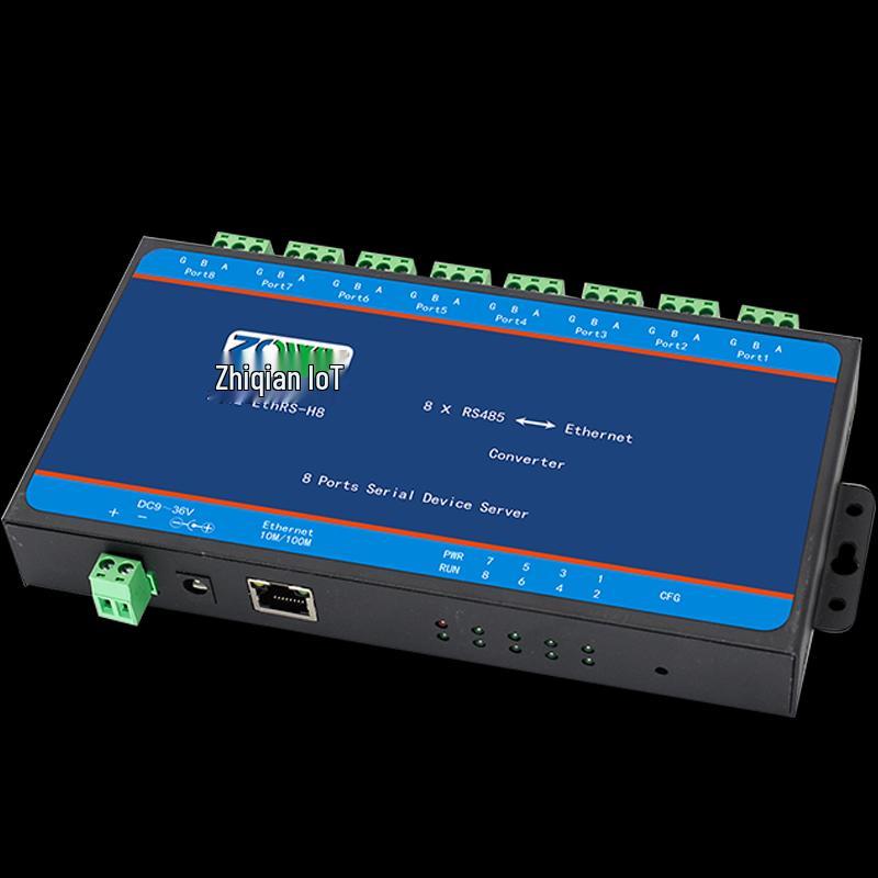 8-Port RS485 to Ethernet Modbus TCP/RTU Gateway