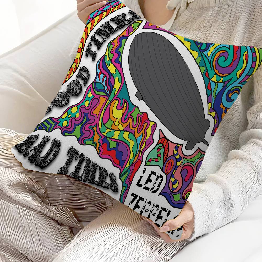 L-Led Z-Zeppelins Pillow Cushion Cover Pillowcase Living Room Sofa Home Decor Customized
