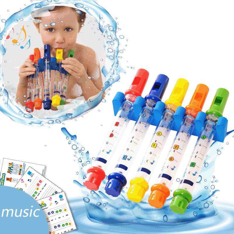 Delightfully Colorful Water Flute Toy Set For Babies And Kids Bath Time Fun