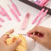 9Pcs Ergonomic Crochet Hook With Storage Case and Scissors 2.0mm-6.0mm Aluminum Crochet Needle For Beginner Knitting