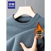 ROMON Men's Faux Mink Velvet Thermal Round Neck Knit Sweater