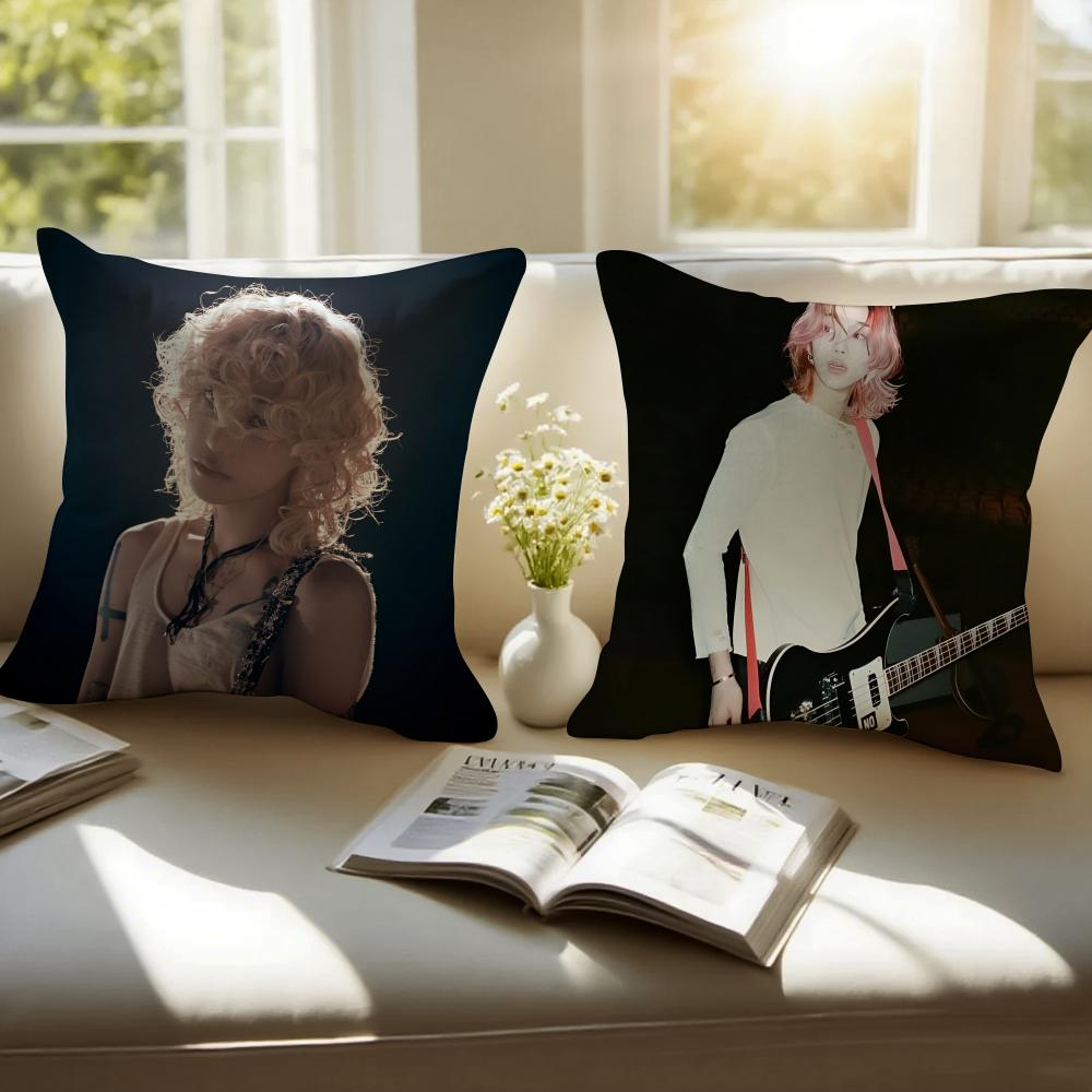 Kpop Style Hot Handsome Singer L-Loren Cushion Cover Pillowcase Short Plush Invisible Zipper Room Sofa Cushion Cover