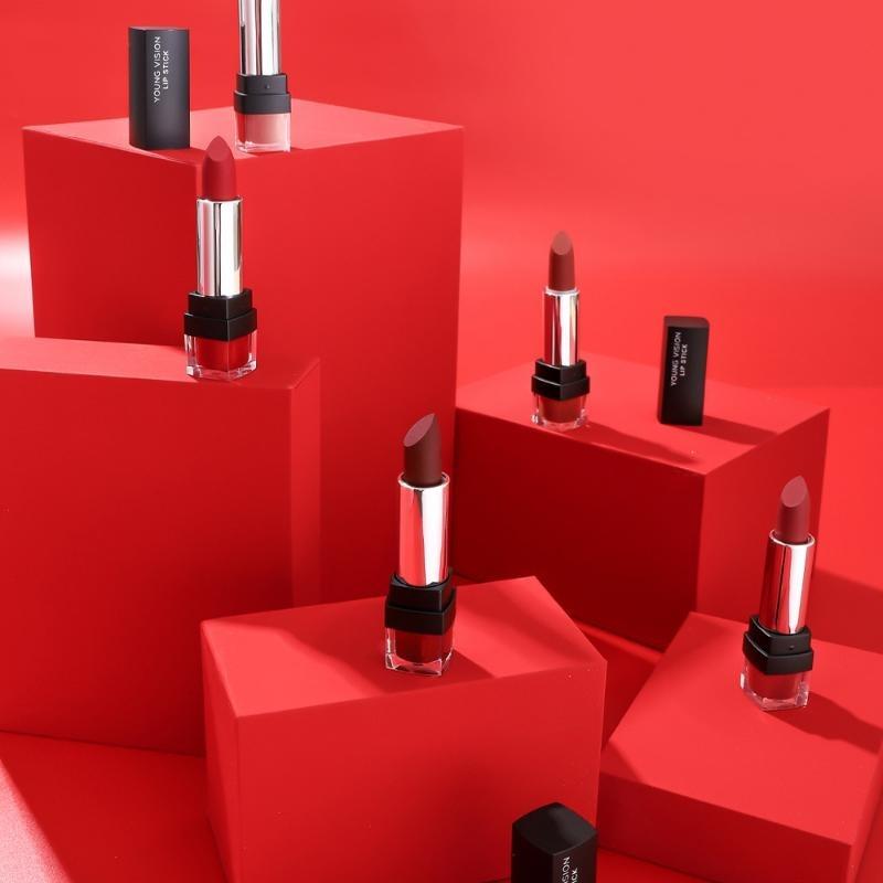 Matt Matt 12-farbiger Einzellippenstift Samtlippenstift, der nicht leicht an der Tasse klebt