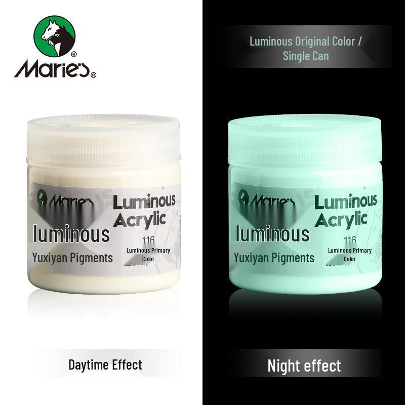 Tinta Acrílica Mali Luminous 50ml Glow para Pintura à Mão DIY Graffiti & Roupas