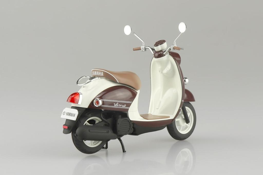 Aoshima Bunka Kyozai Scale The Bike Series 61 Yamaha Vino Dark Reddish Gray Metallic 2 Dark Brown Plastic Model Kit 1/12 No. '13 (Motorcycle)