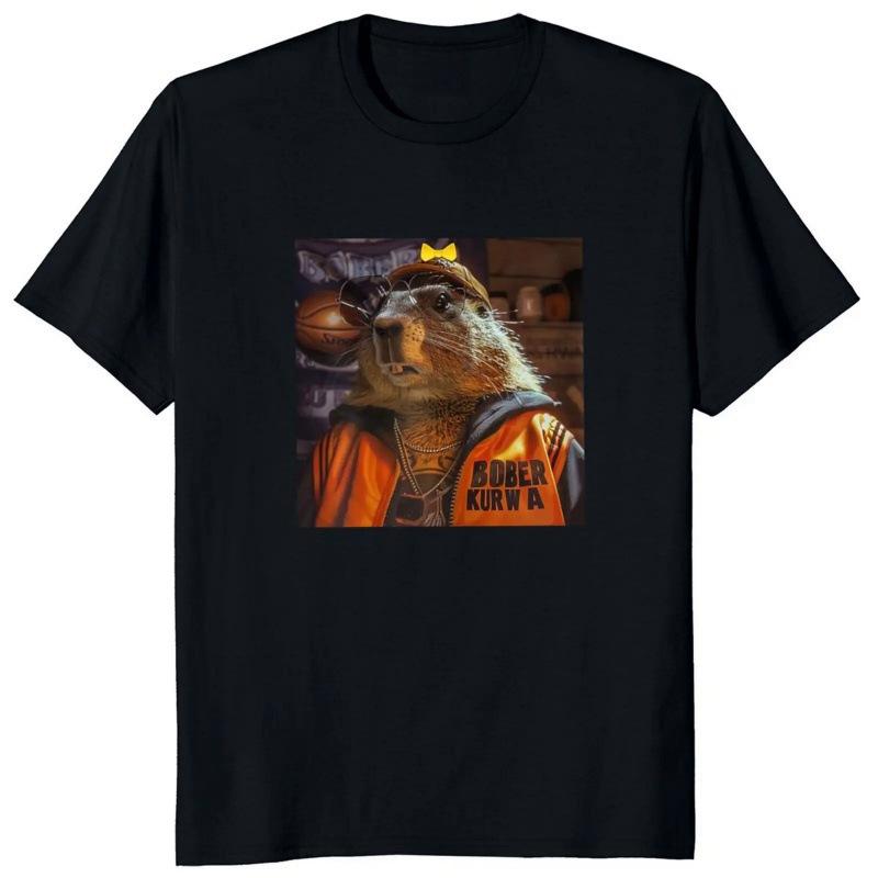 90s Cartoon Bobr Kurwa Grunge Tshirt Funny Kurwa Bober Unisexge T Shirt Harajuku Y2k Tees Tops Unisex Fashion EU Szie Tshirt Clothes S