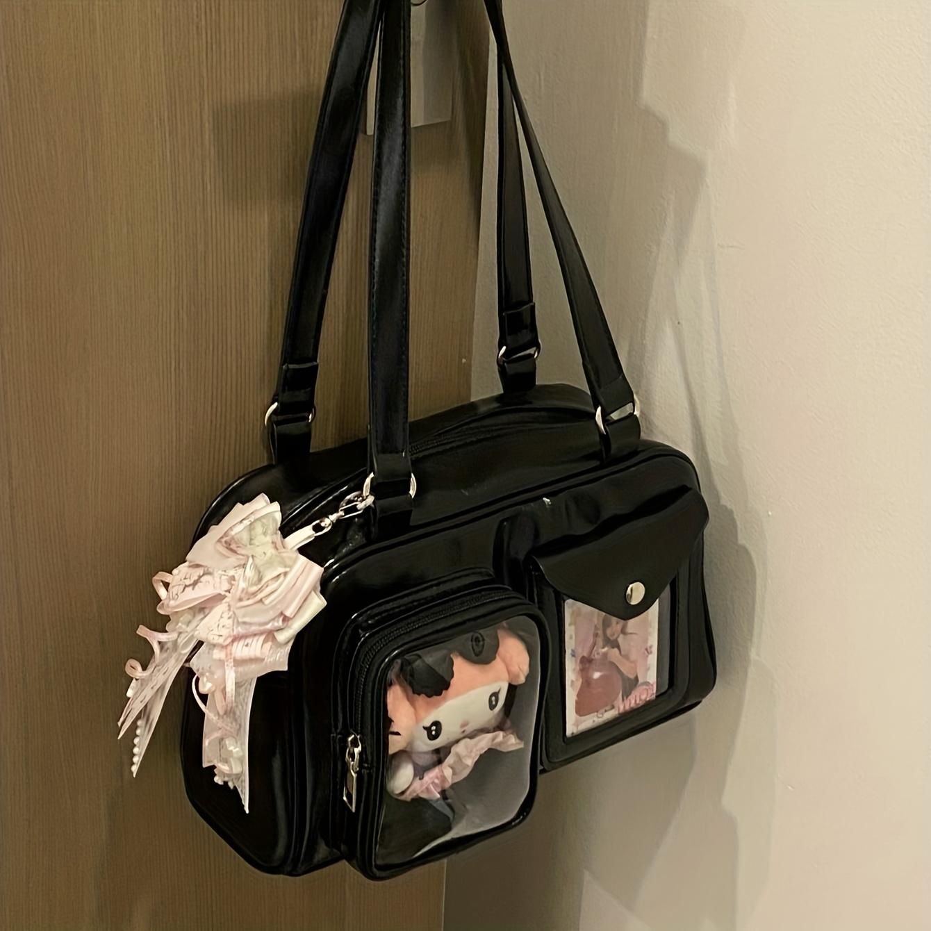 Market-6 Schattige Anime Crossbody Tas voor Vrouwen, Portemonnee met Grote Capaciteit voor School, Cosplay & Dagelijks Gebruik. Duurzaam & Trendy! Bestel nu! black
