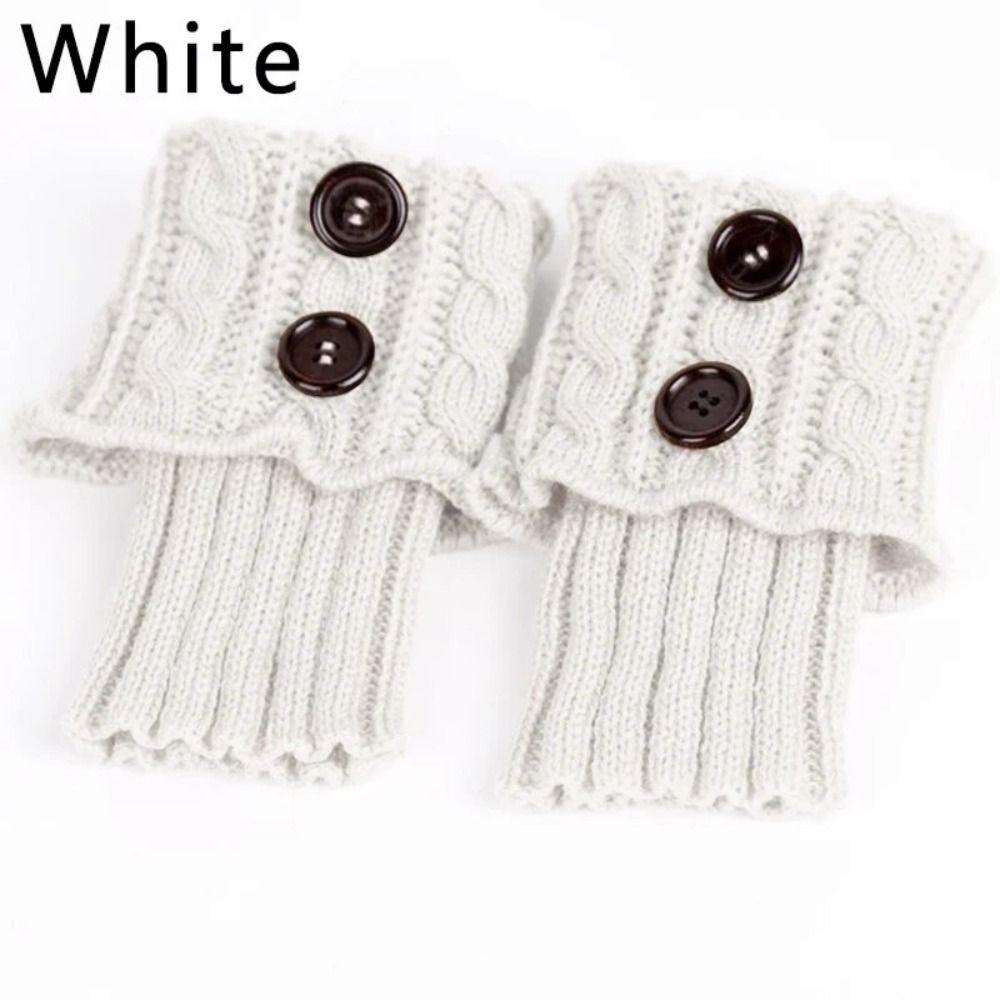 

Осень и Зима Топперы для Сапог Однотонные Гетры Гетры Новые Утеплители Чехол для Сапог белый