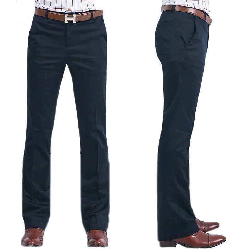 Herren Schlaghosen Vintage Schlaghosen Flare Formelle Anzugshosen Weites Bein Unten Schlank