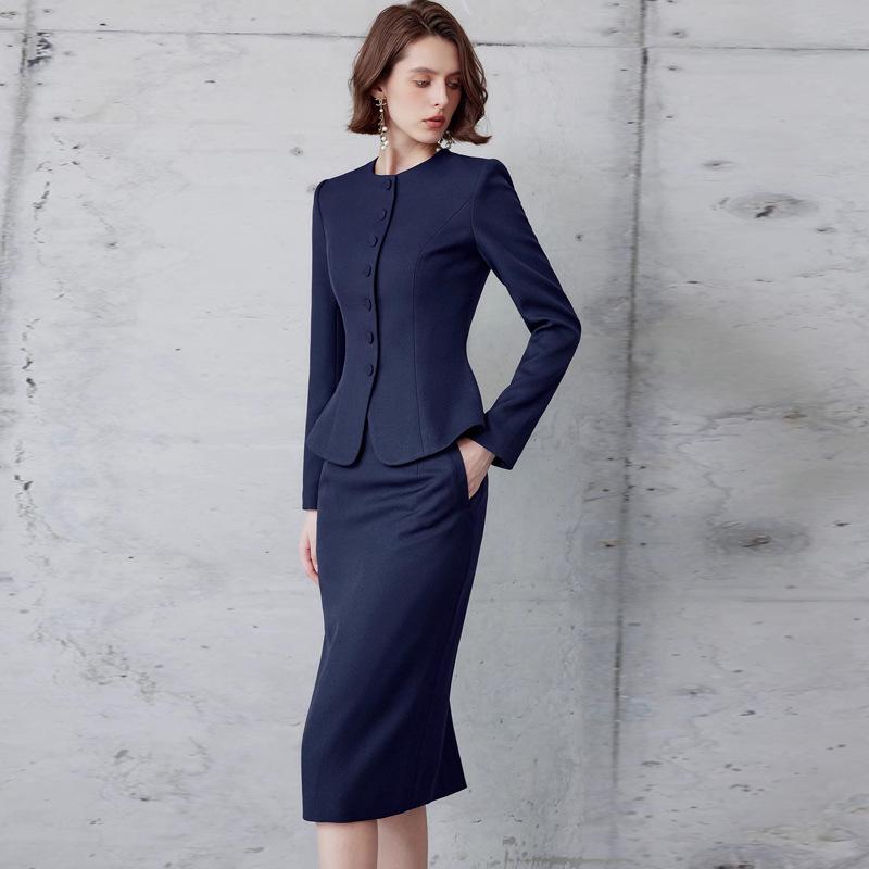 Retro Style Women's Slimming Skirt Suit for Salon & Office Wear