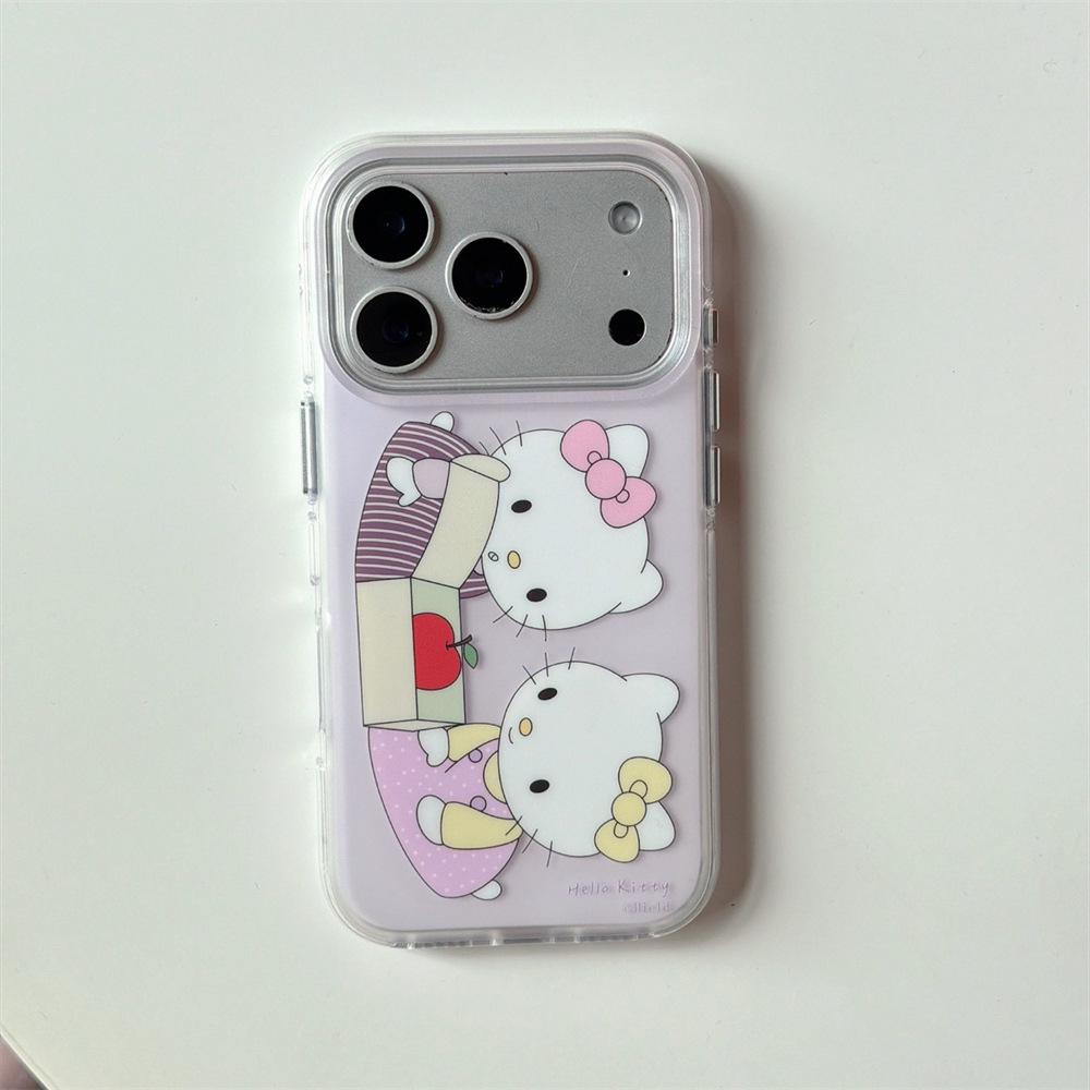 

Cartoon Double-Layer KT Cat iPhone 14/13/17/16/15 Pro Max Anti-Drop Case iPhone 14