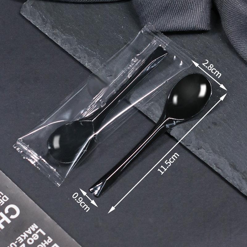 Individually Packaged Transparent Disposable Tasting Spoons for Ice Cream, Yogurt, and Pudding