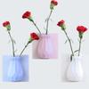 Silicone Magic Sticker Vase Reusable Decorative Vase Hot Wall-mounted Vase  Dried Flowers