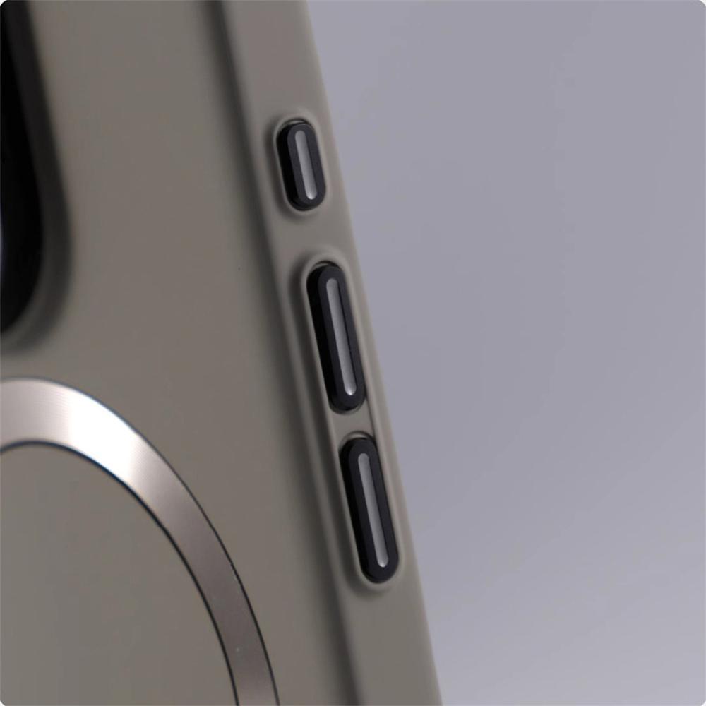 Luxury Alloy Lens Holder Slim Magnetic Hard Case For iPhone 16 15 Pro Max 14 13 For Magsafe Wireless Charge Solid Color Cover