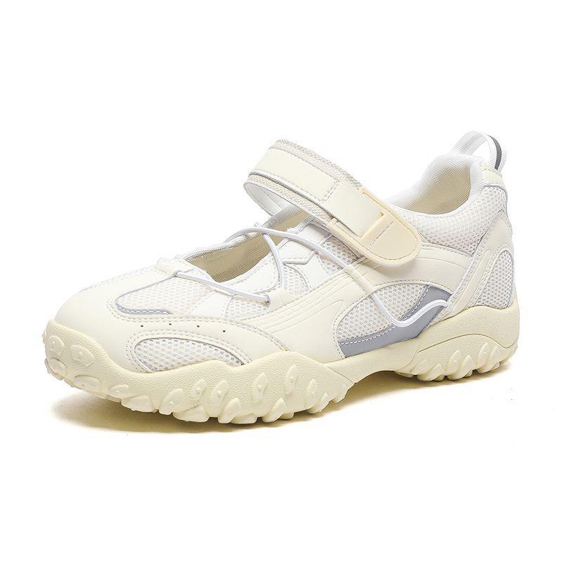 

Mary Jane Shoes for Women Large Size 2025 Summer New Women s Sneakers Shoes Flat Mesh Breathable Ballet Female Shoes 39 жовтий