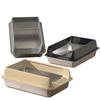 Stainless Steel Cat Litter Box Semi Enclosed Large  Splash Proof  Leak Proof Cat Toilet Open Cat Litter Box