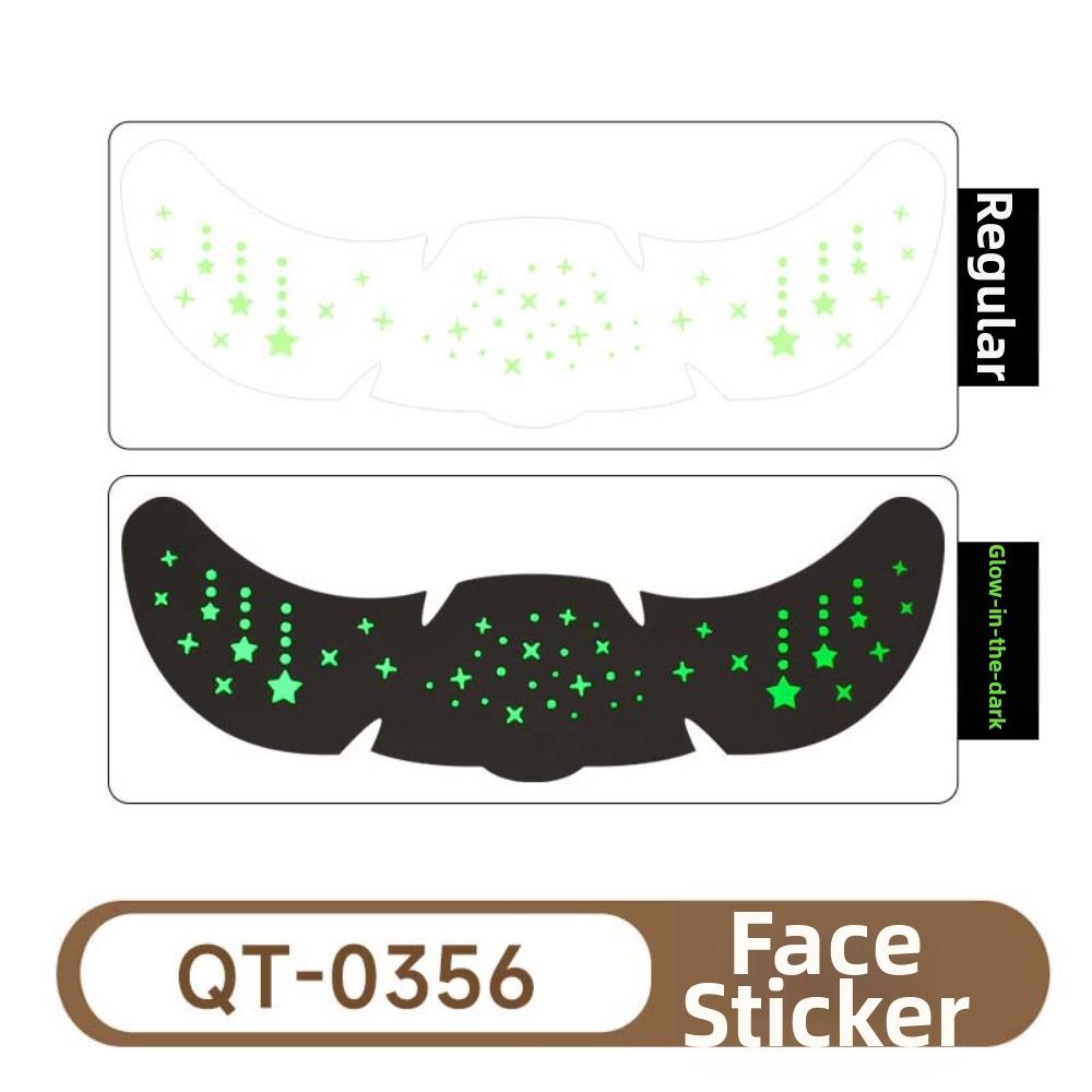 Sparkle Face Temporary Tattoo Star Heart Face Tattoo Sticker Luminous Freckle Tattoo Make Up