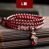 Natural Garnet Stone Bracelet Women Ethnic Style Handmade Crystal Jewelry Bohemian Three-Row Beaded Wrap
