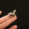 Vintage Brass 1Pc/2Pcs Mini Bee Collectible Figurines - Handmade Antique Desk Decorations - Ideal Gift For Home Office Collector