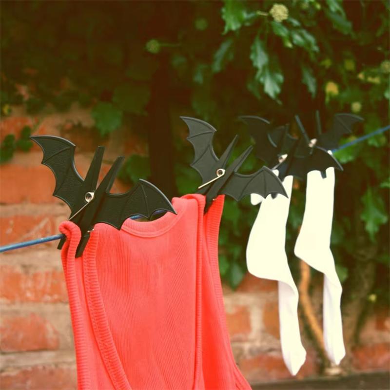 10pcs Creative and fun bat clothes clip for drying clothes, non slip clip