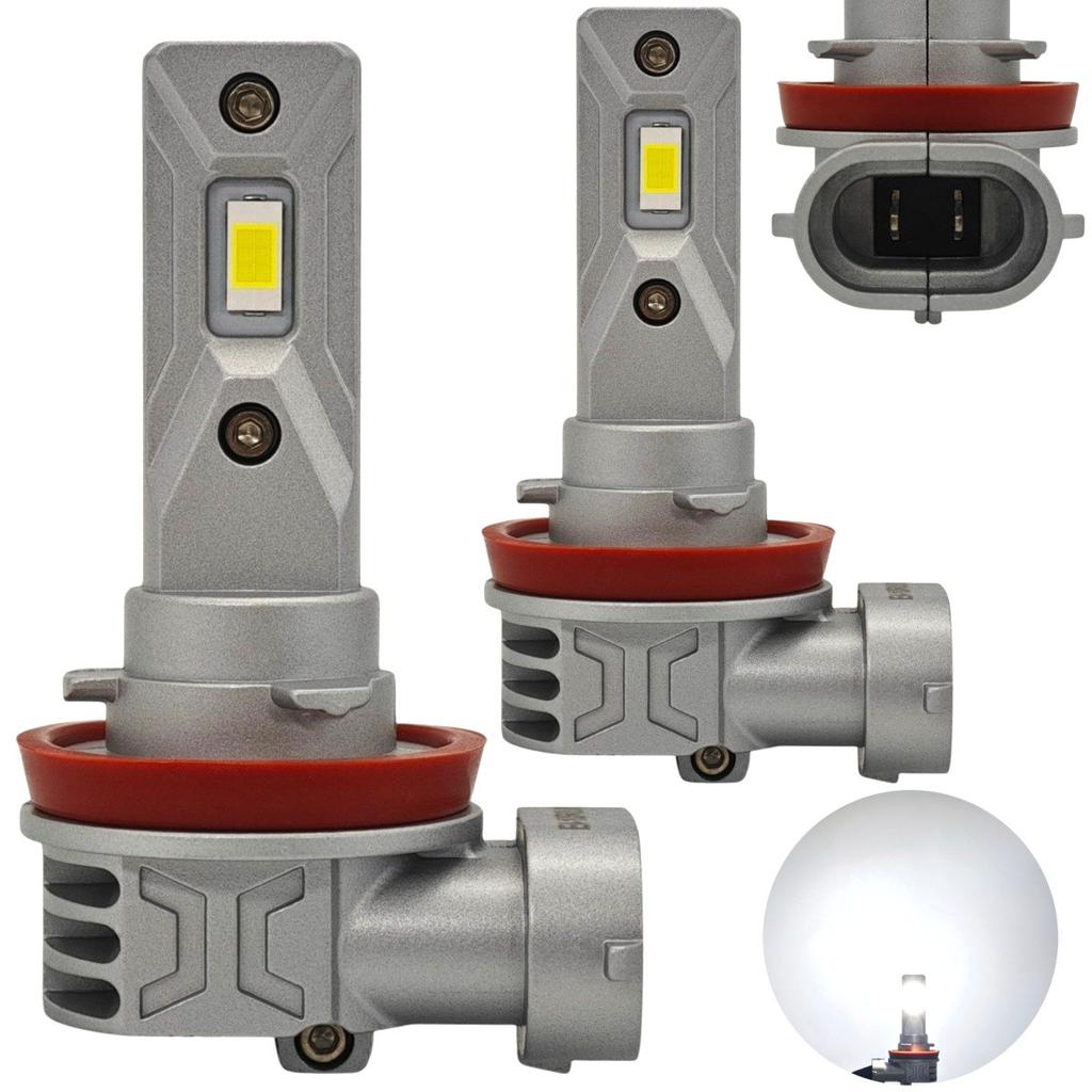 2 szt H9 LED żarówki 12-24V CANBUS CSP Biała, mocna 5000lm Nowość Off-Road
