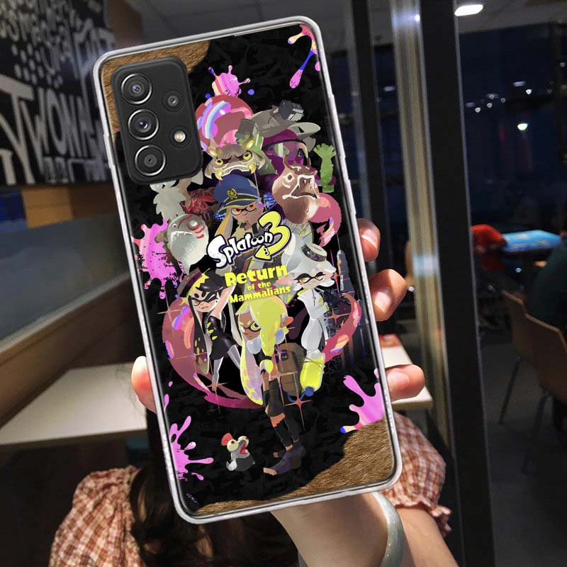 Game S-Splatoons Phone Case for Samsung A54 A57 A37 A17 A14 A15 A12 A24 A34 A55 A35 A25 A52S A07 A05S A04S A22 A32 A72 Galaxy No