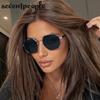 Vintage Square Punk Sunglasses Women  Luxury Brand Trendy Polygon Metal Frame Sunglass Classic Outdoor Driving Shades UV400