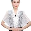 Front Buckle Design Cutout Wrap Sparkly Design Ice Silk Wrap Triangle Shawl  Travel