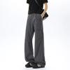 American Maillard multi-pocket tooling jeans men's and women's autumn straight-leg pants loose casual wide-leg pants trendy