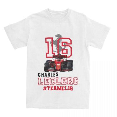 Pánské Dámské Charles Leclerc F1 Závodník Grafické Tričko Oblečení Novinka 100% Bavlna Závodní Auta Ležérní Trička Streetwear Unisex Topy