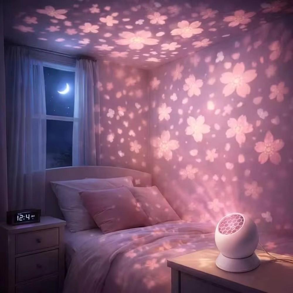 Soft Glow LED Projection Lamp Dynamic Projection Ambient Night Light Party Decoration