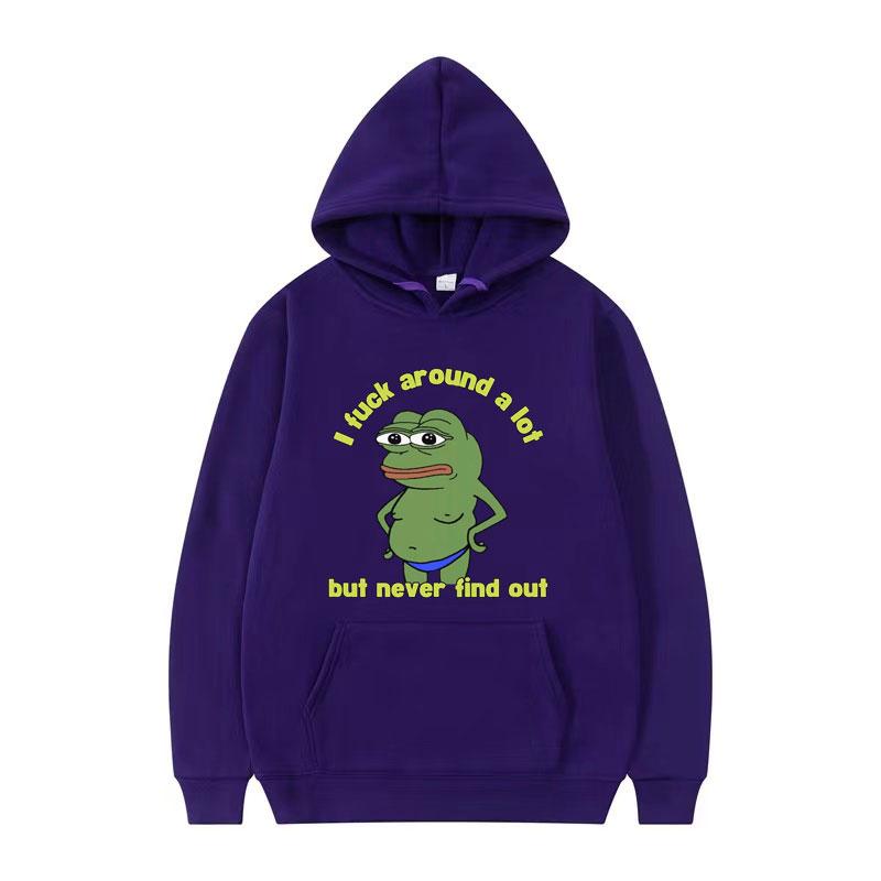 Funny Pepe The Frog Meme Graphic Hoodie Men Women Harajuku Cartoon Humor Sweatshirts Man Oversized Pullovers Hoodies