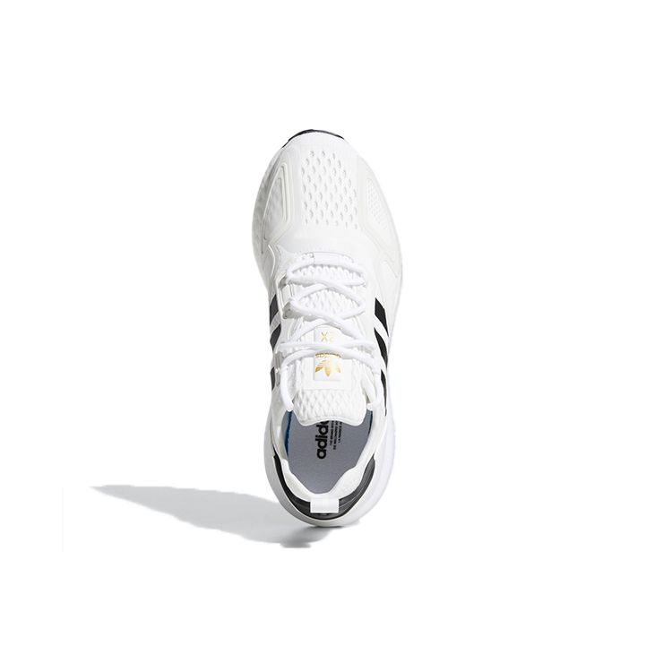 Adidas  ZX 2K Boost White Black Women Sneakers Cloud-White Core-Black Gold-Metallic H00103