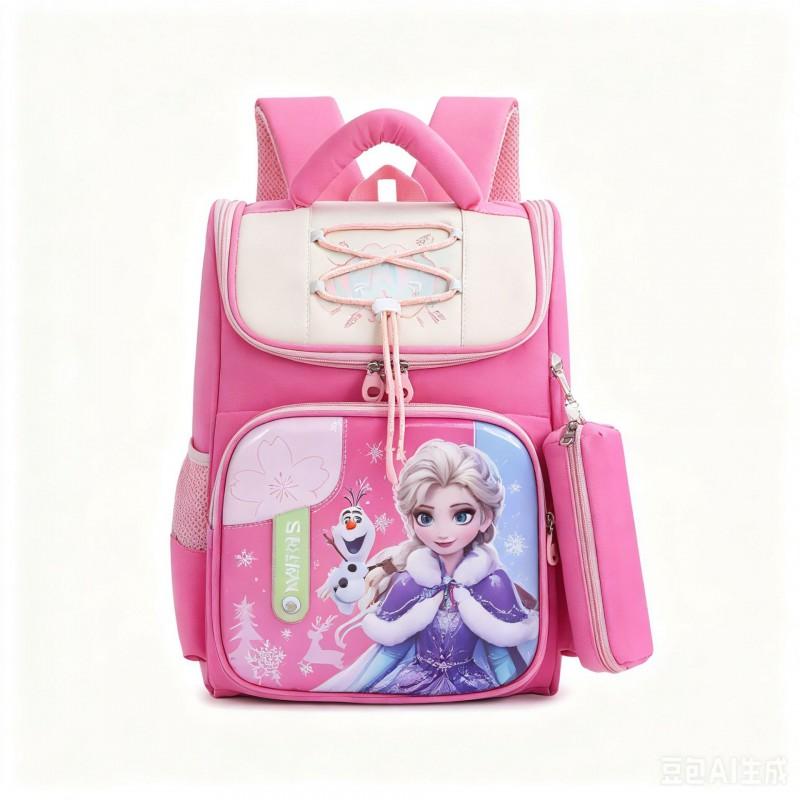 3D Hard Shell Kids School Backpack Boys Girls Ages 5-10 Cartoon Character Design Oxford Fabric Padded Shoulder Straps