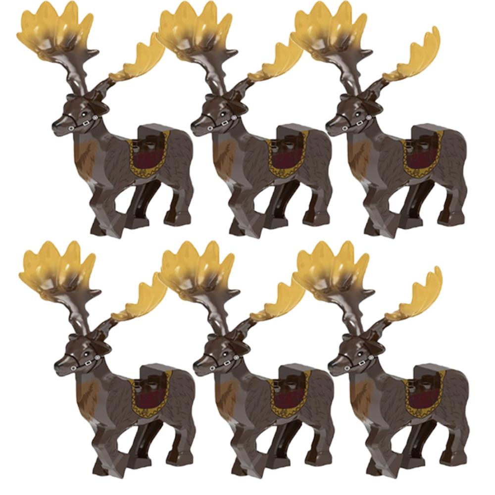 MOC Středověké Vojenské Stavební Kostky Elfský Bojovník Ork Rohan Gondor Rytíř Sada Postav Zvířecí Armáda Zbraň Luk Kuše Hračka