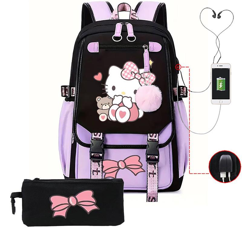 Cute Cartoon Printed Backpack Female Japanese Sweet Small Fresh Primary And Secondary School Student Schoolbag