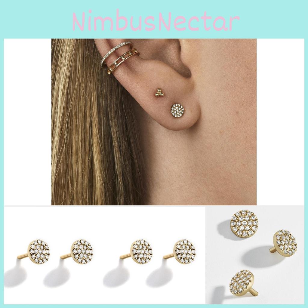 Round Alloy Unique Stud Earrings Minimalist European American Jewelry Trendy
