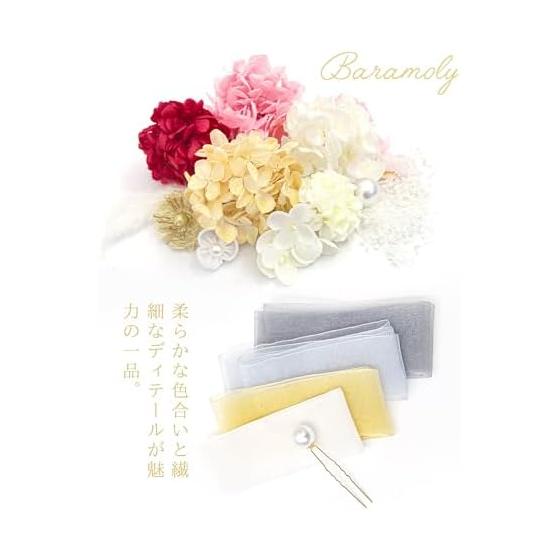 Baramoly Hair Accessory, Ribbon, for Coming-of-Age Ceremony, Graduation, Wedding, Japanese Kimono, Furisode, Hakama, Dress, Yukata, Pre-wedding