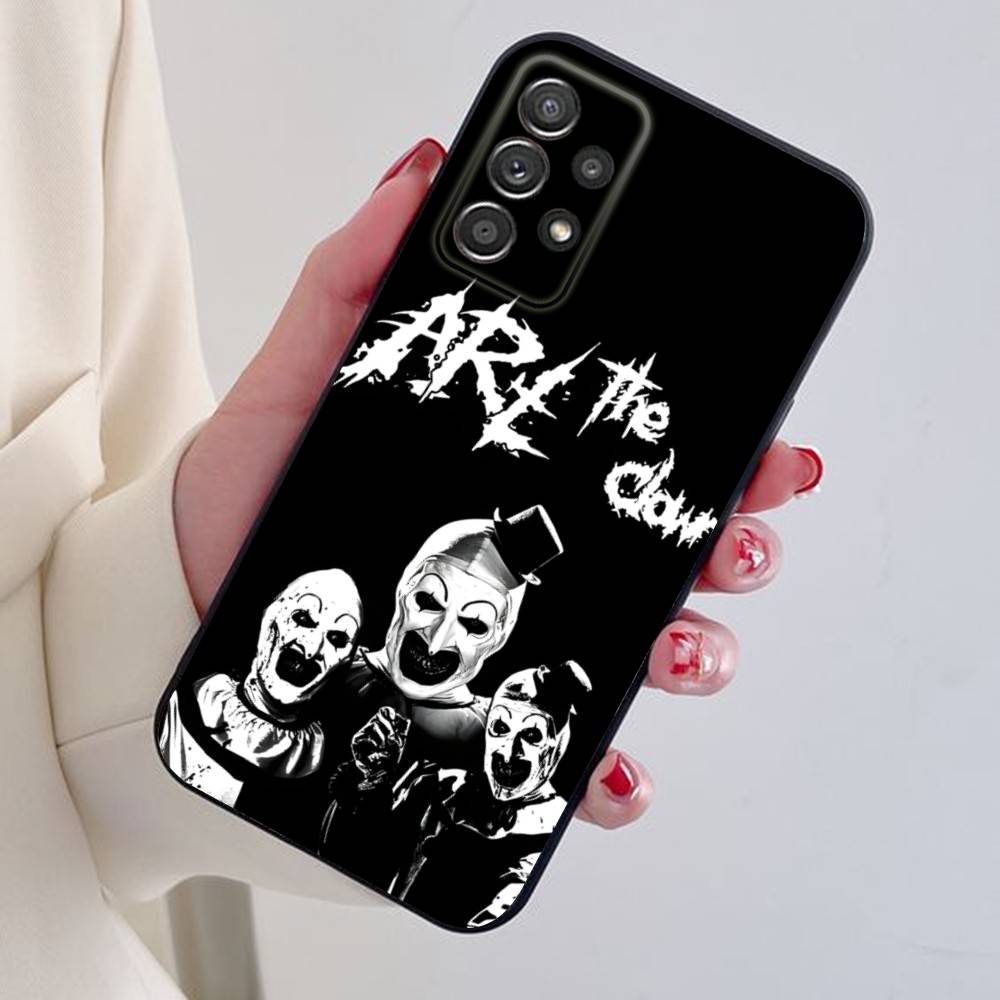 Art the Clown horror T-Terrifier Phone Case For Samsung S25,24,21,22,23,30,Ultra,20,Plus Black soft silicone case