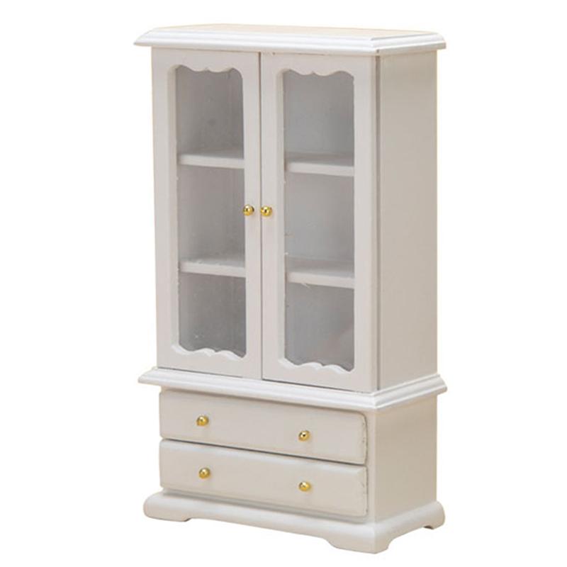 1:12 Dollhouse Miniature Bookcase Showcase Storage Cabinet Locker Home Decor Toy