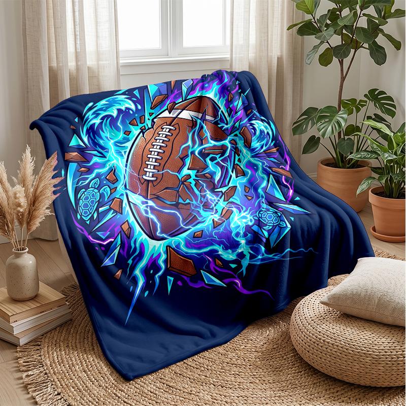 Electric Football Artwork 1 Theme blanket Lightweight Warm Flannel Blanket Decorative Throw Blanket for Home Decoration