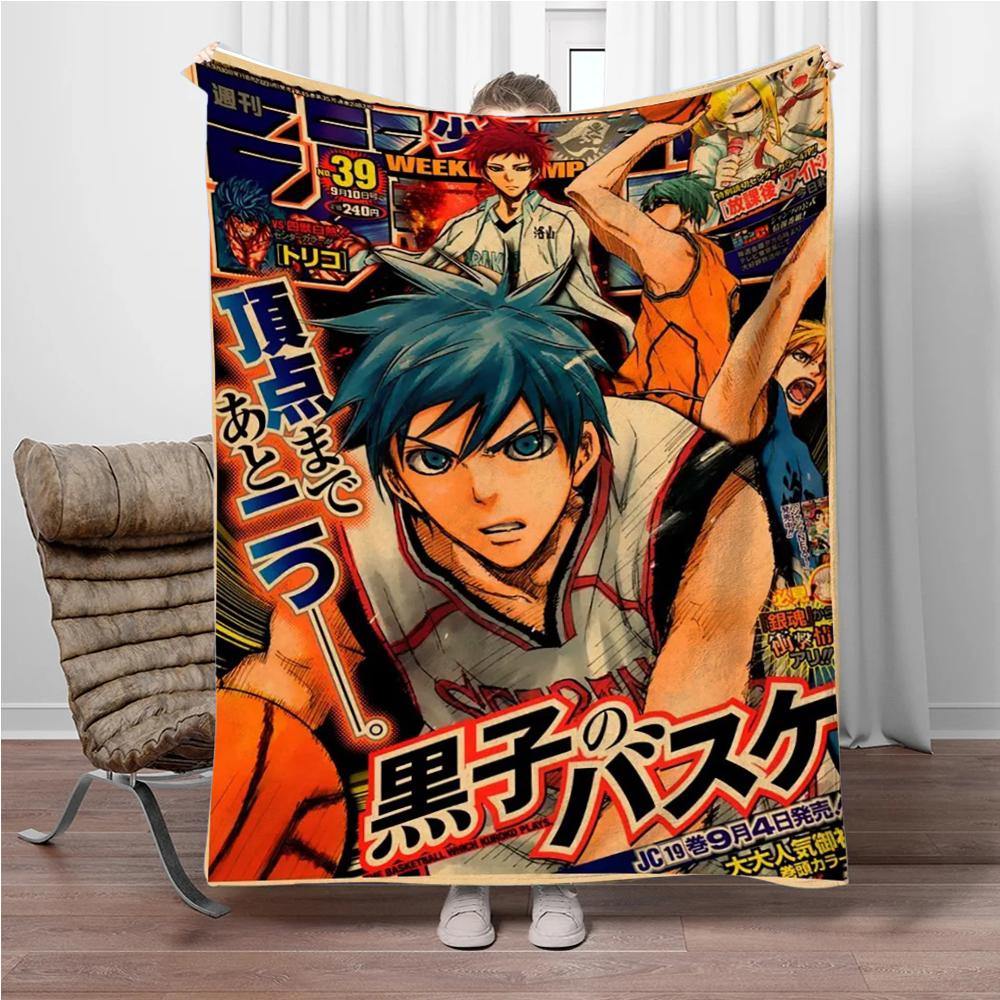Japonské Anime Kuroko-No-Basket Flanelová deka Měkká teplá přehozová deka Deka na pohovku Kancelář Postel Kancelář Kempování Cestování