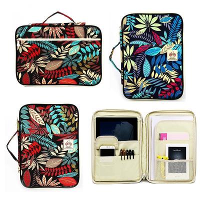 Portable Document Organizer A4 Zipper Waterproof Storage Bag-Black