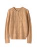 Women's 3D Crochet Thickened Wool Cardigan - Long Sleeve Knit Sweater for Autumn & Winter