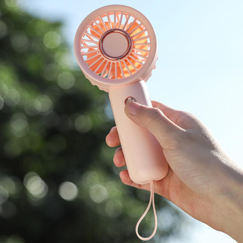

New Minimalist Hanging Rope Small Fan Rechargeable USB Portable Student Mini Handheld Office Electric Fan зелёный