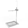 Stainless Steel Bird Standing Frame Parrots Training Rod Supplies with Two Food Bowl