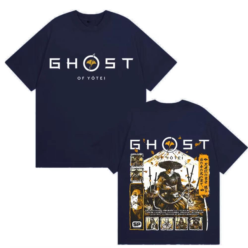 Japanese Ghost of Yotei T Shirt Men's Fashion High Quality Harajuku T-shirts Y2K Retro Oversized Short Sleeve T Shirt Streetwear