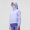 Saucony Logo Sun Protection UV40 Lightweight Woven Hooded Loose Jacket Women Jacket Blue Purple Ombre SC1249124A-PR62