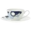 Noritake Cup Saucer both coffee and Frank Lloyd Wright Imperial Microwave Fine Porcelain & (for tea), 220cc, Blue, Safe, (Premium White), WT94989/1701