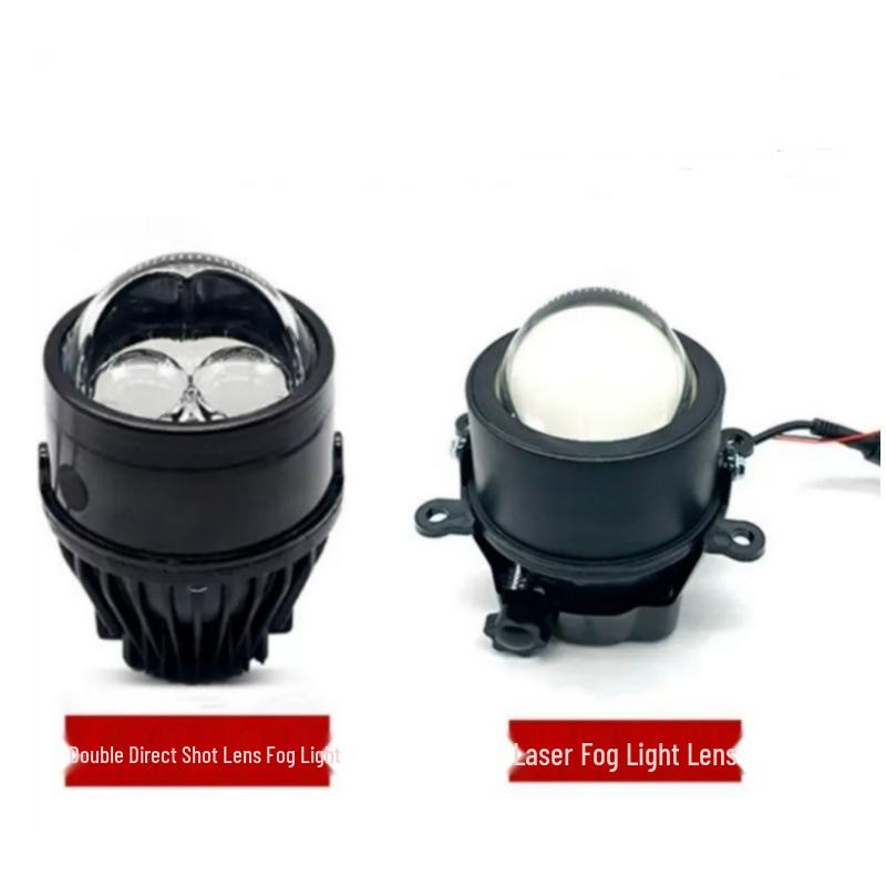 Prado LED Laser Fog Light: High/Low Beam Dual Lens, Easy Install, Bi-Xenon Compatible Yellow High/Low Beam + Direct Laser